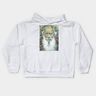 LEO TOLSTOY watercolor portrait .3 Kids Hoodie